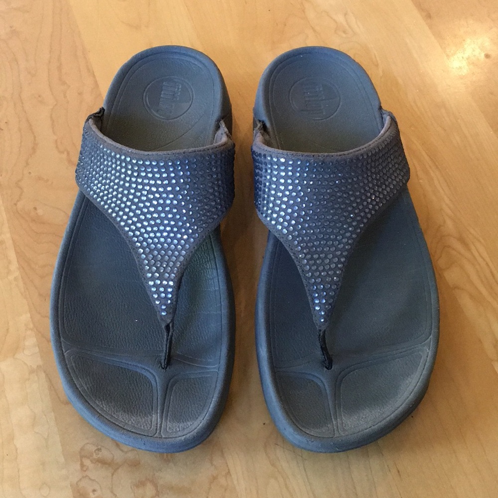 FITFLOP | Crystal Toe Post Flip Flop Sandals